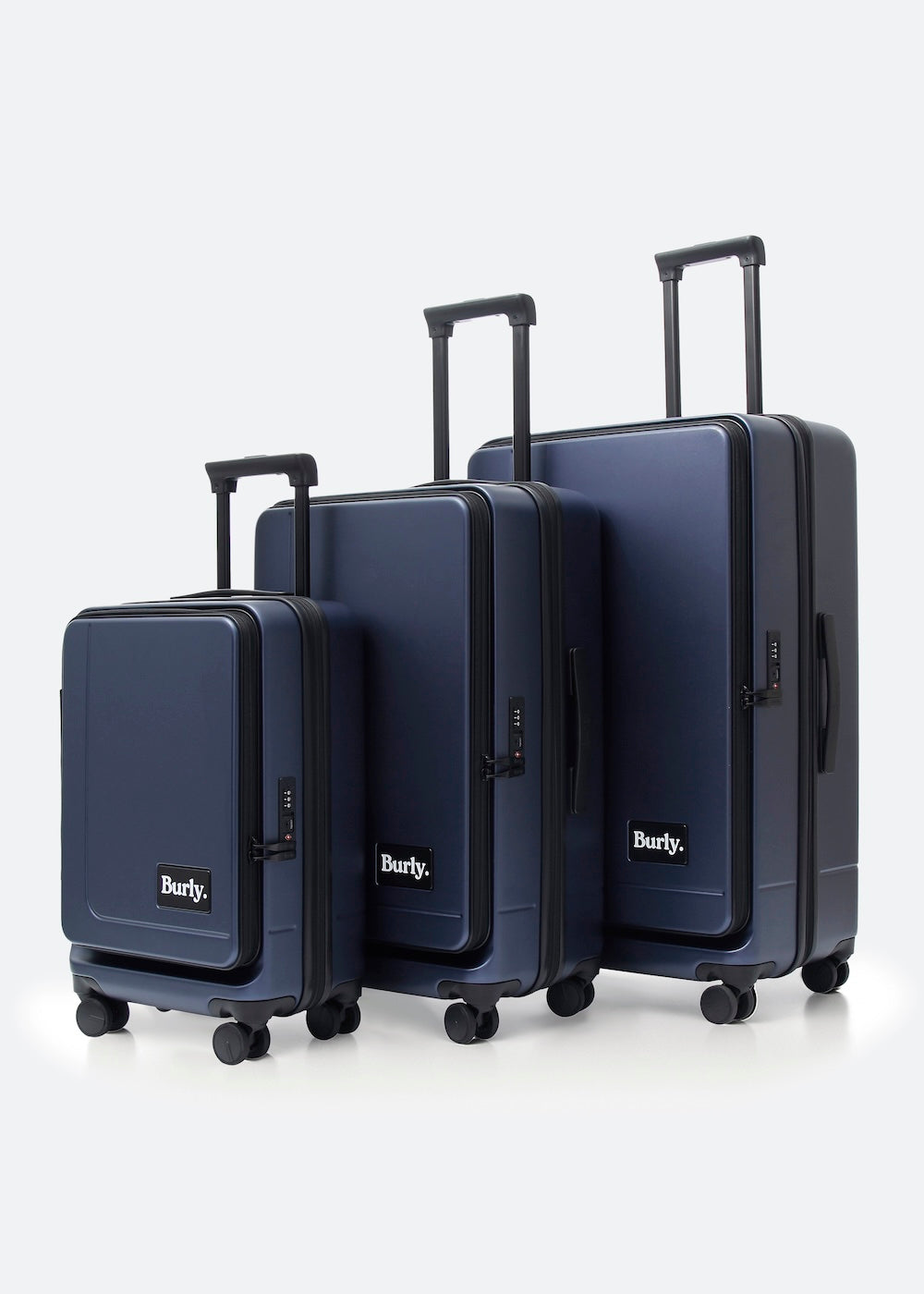 Burly Open Top Luggage Set of 3 Bundle