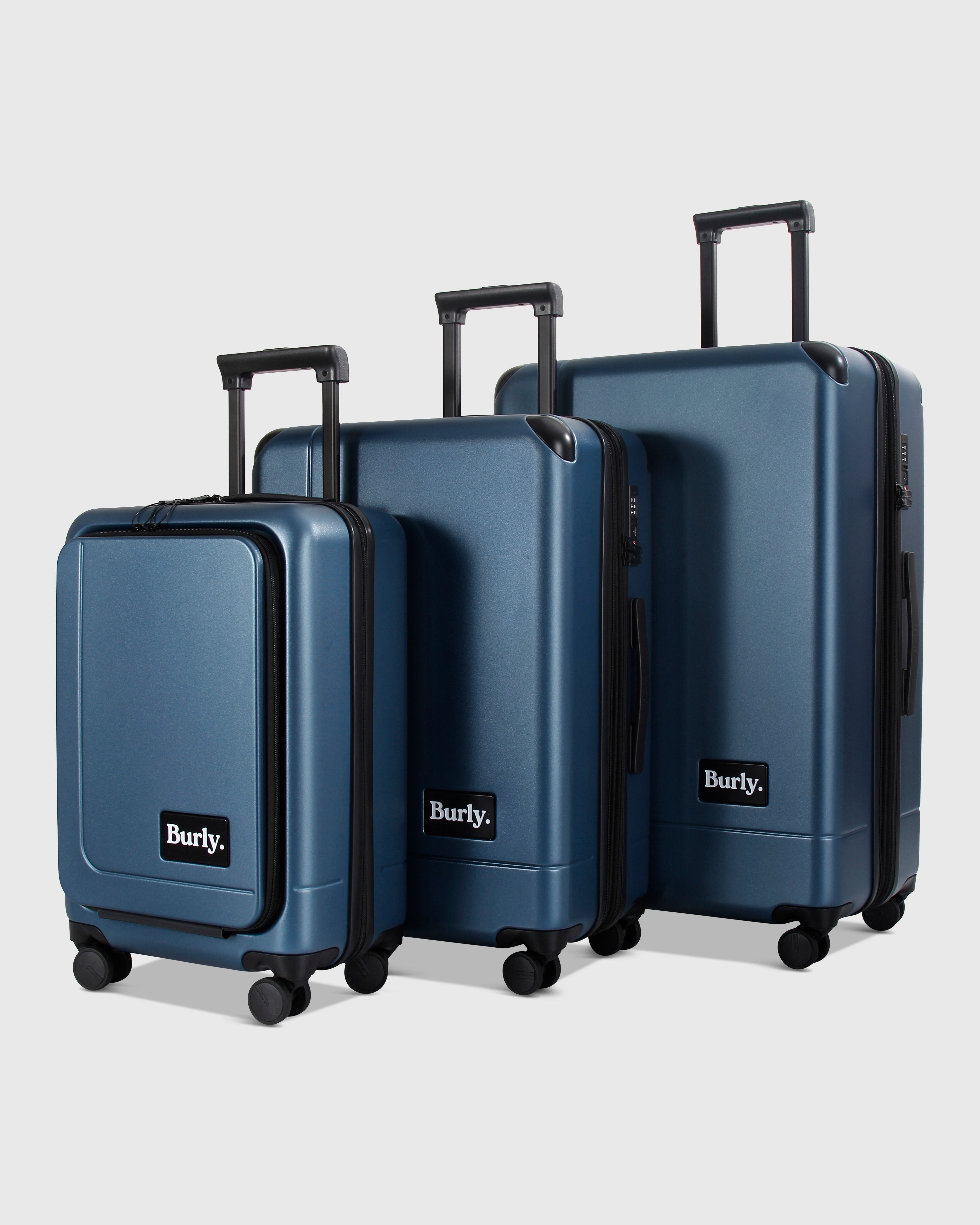 Burly Luggage Suitcase Set of 3 Bundle (Free Gift)